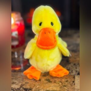 🐤 Ty Beanie Buddy Quackers Yellow Duck Plush LARGE